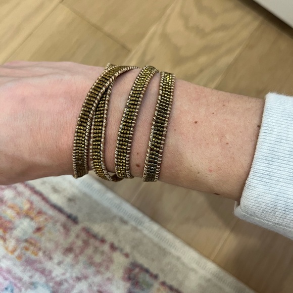 Victoria Emerson Brown Leather Wrap Bracelet - Picture 2 of 3